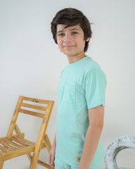 Regular Fit Sea Green Co-Ord Set – Cotton Lycra T-Shirt & Shorts