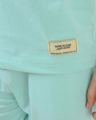 Regular Fit Sea Green Co-Ord Set – Cotton Lycra T-Shirt & Shorts