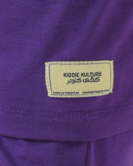 Regular Fit Dark Purple Co-Ord Set – Cotton Lycra T-Shirt & Shorts