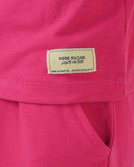 Regular Fit Hot Pink Co-Ord Set – Cotton Lycra T-Shirt & Shorts
