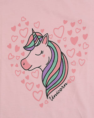 3pcs Graphic Crew Neck T-Shirt Set - Black / Light Pink / Dark Pink