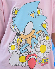 Girls Action Hero Hedgehog T-Shirt – Light Pink Boxy Graphic Tee