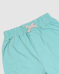 Sea Green T-Shirt & Short Set - Oversized - Cotton Lycra