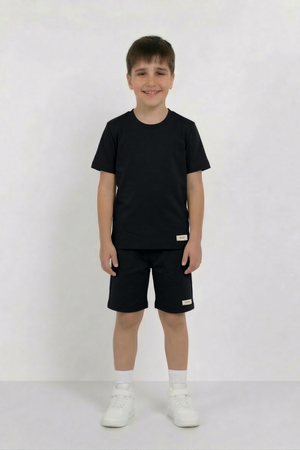Black Co-ord Set - Cotton Lycra