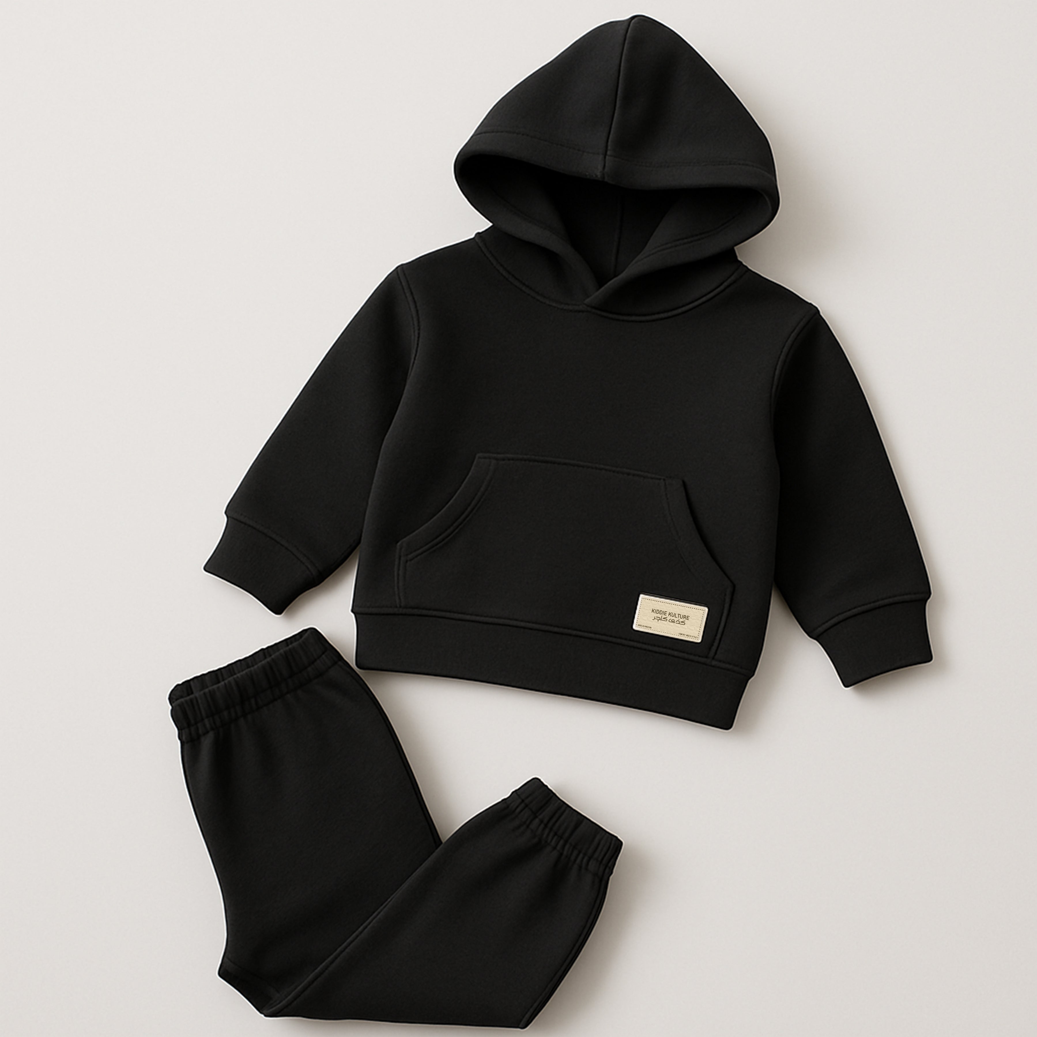 Black Hoodie and Joggers Set