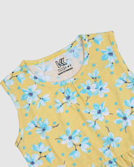 Yellow Floral Frock – Cotton Jersey
