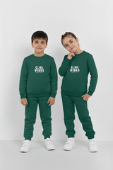 Green Cool Vibes Sweatshirt & Trouser Set