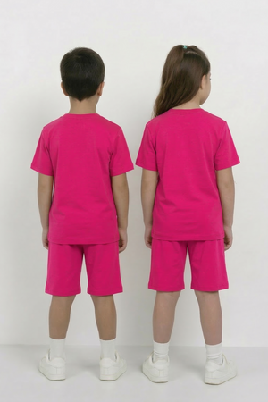 Hot Pink Co-ord Set - Cotton Lycra