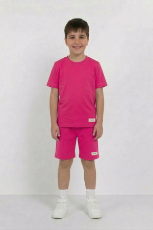 Hot Pink Co-ord Set - Cotton Lycra