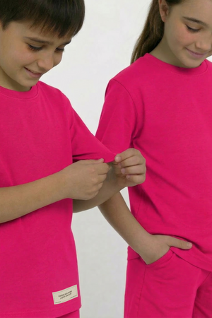 Hot Pink Co-ord Set - Cotton Lycra