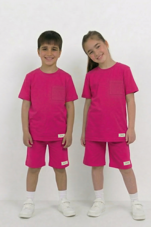 Hot Pink Co-ord Set - Cotton Lycra