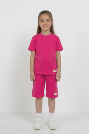 Hot Pink Co-ord Set - Cotton Lycra