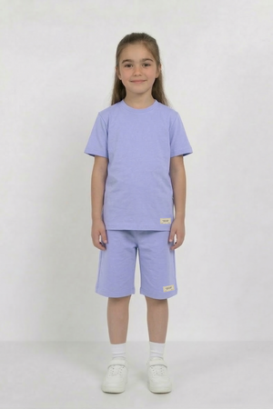 Light Purple Co-ord Set - Cotton Lycra