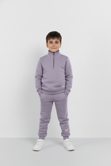 Lilac Quarter Zip Sweatshirt