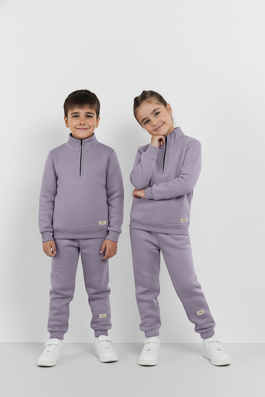 Lilac Quarter Zip Sweatshirt