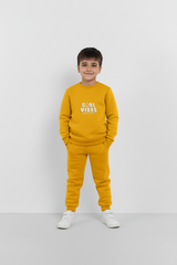 Mustard Cool Vibes Sweatshirt & Trouser Set
