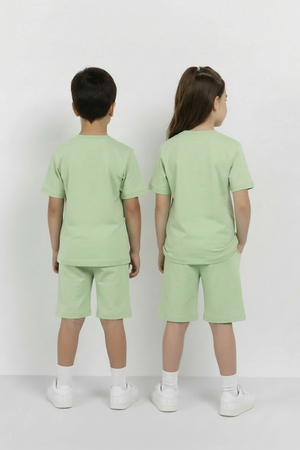 Neon Green Co-ord Set - Cotton Lycra
