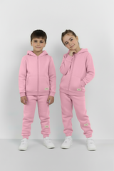 Pink Zipper Hoodie and Trouser Set