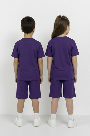 Dark Purple Co-ord Set - Cotton Lycra