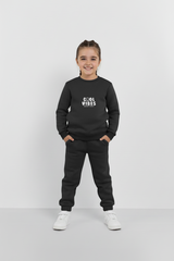 Charcoal Cool Vibes Sweatshirt & Trouser Set
