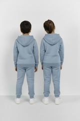 Sky Blue Zipper Hoodie and Trouser Set
