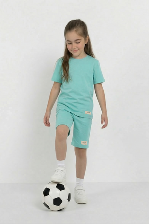 Sea Green Co-ord Set - Cotton Lycra