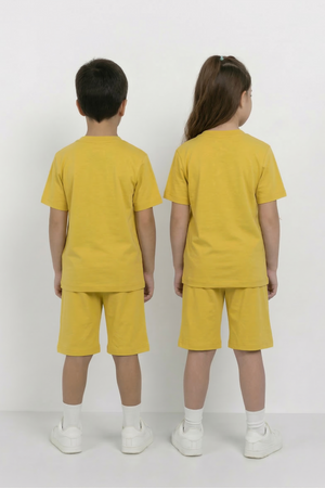 Yellow Co-ord Set - Cotton Lycra
