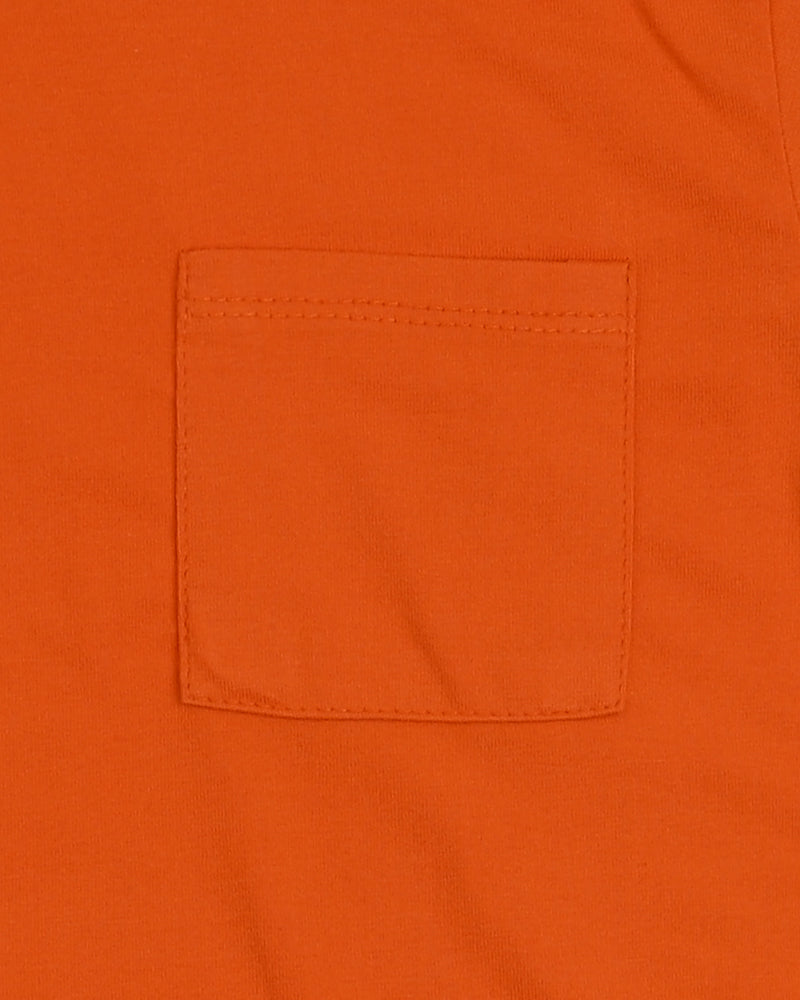 Regular Fit Orange Co-Ord Set – Cotton Lycra T-Shirt & Shorts