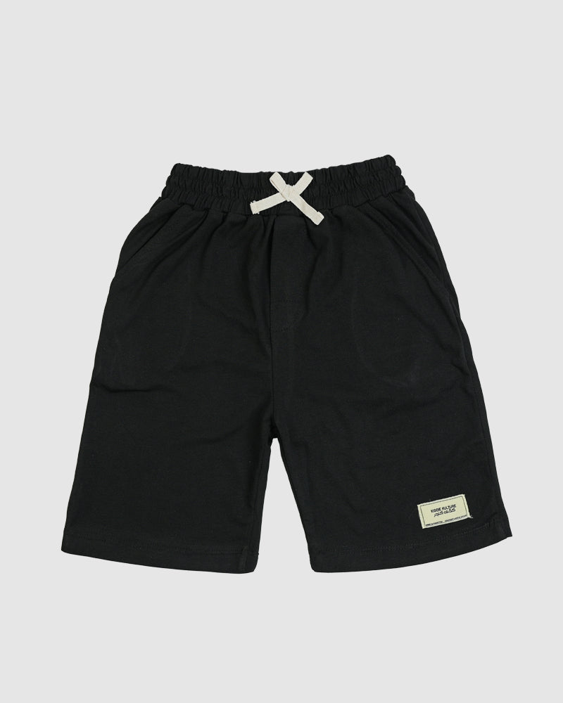 Regular Fit Black Co-Ord Set – Cotton Lycra T-Shirt & Shorts