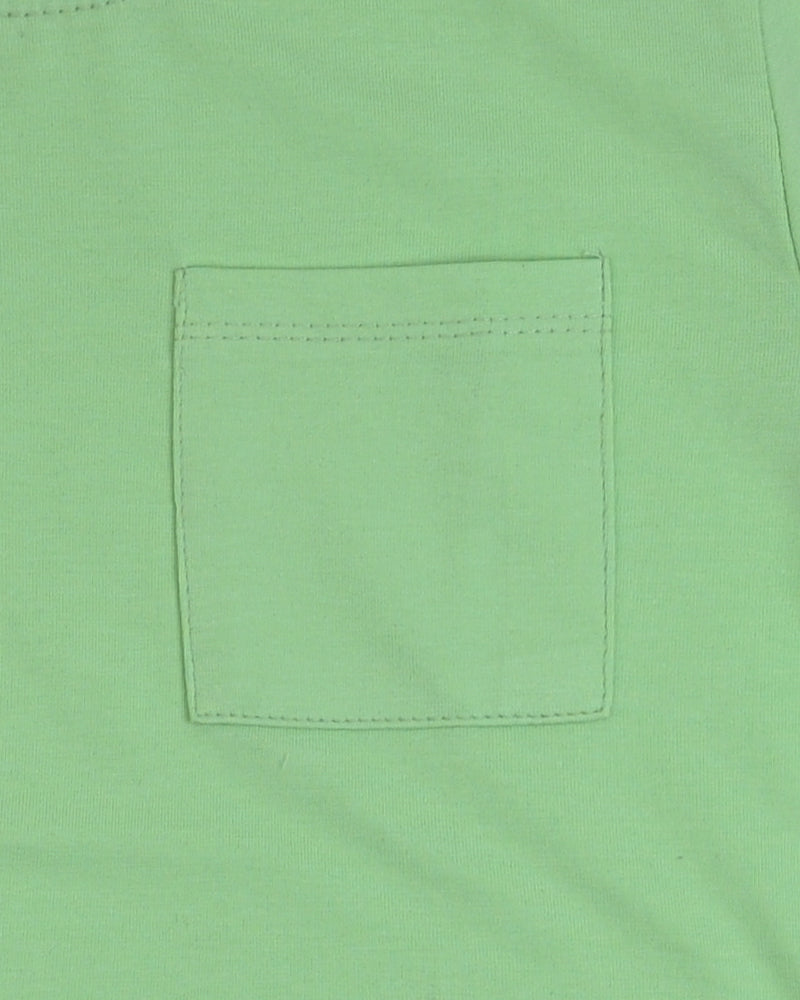 Regular Fit Neon Green Co-Ord Set – Cotton Lycra T-Shirt & Shorts