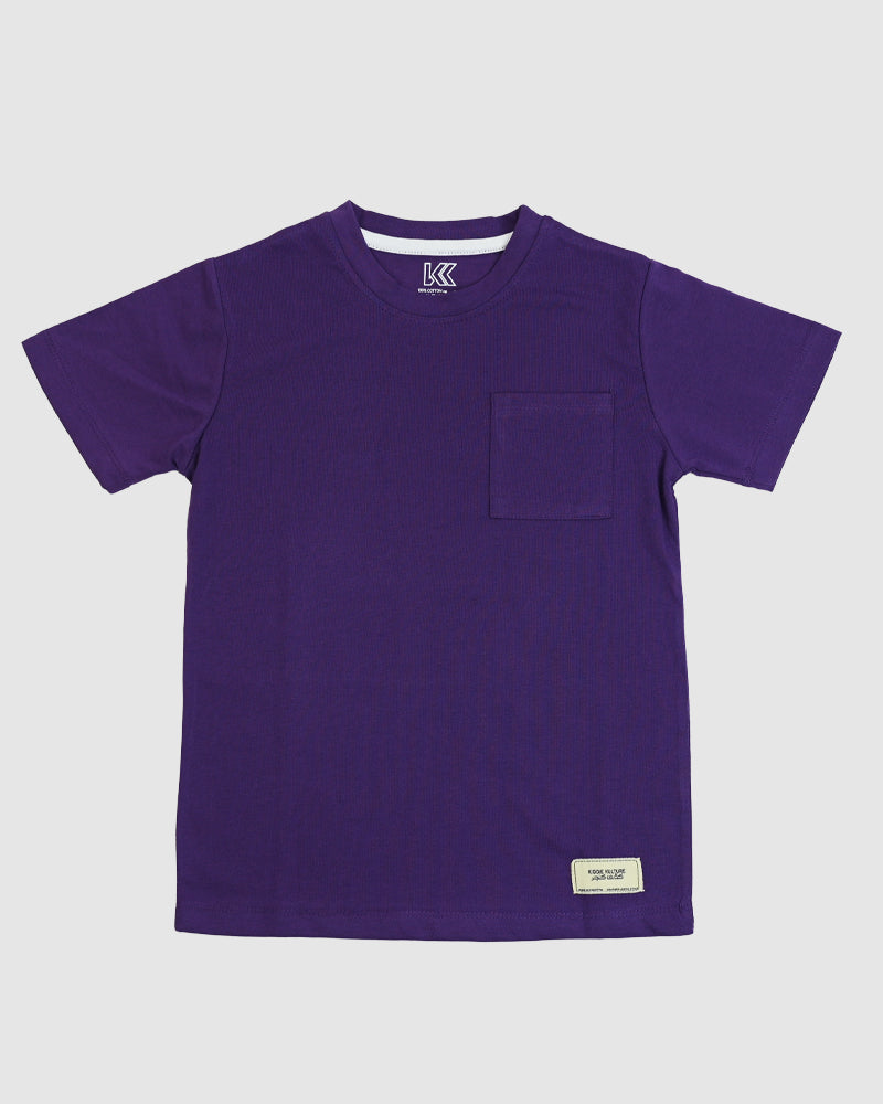 Regular Fit Dark Purple Co-Ord Set – Cotton Lycra T-Shirt & Shorts