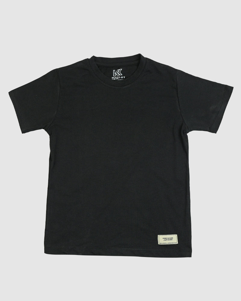 Black T-Shirt & Short Set - Oversized - Cotton Lycra