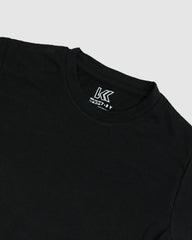 Black T-Shirt & Short Set - Oversized - Cotton Lycra