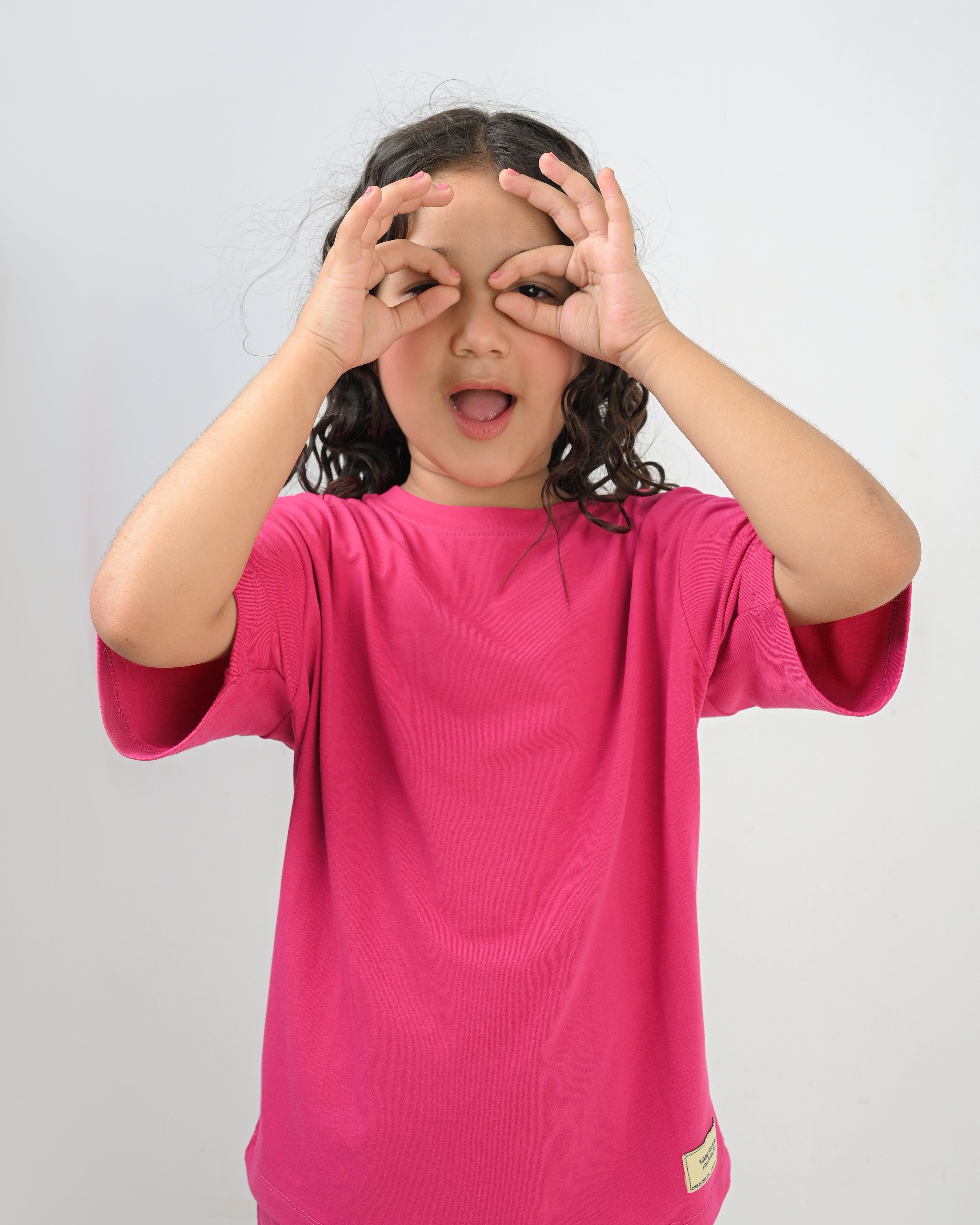 Hot Pink T-Shirt & Short Set - Oversized - Cotton Lycra