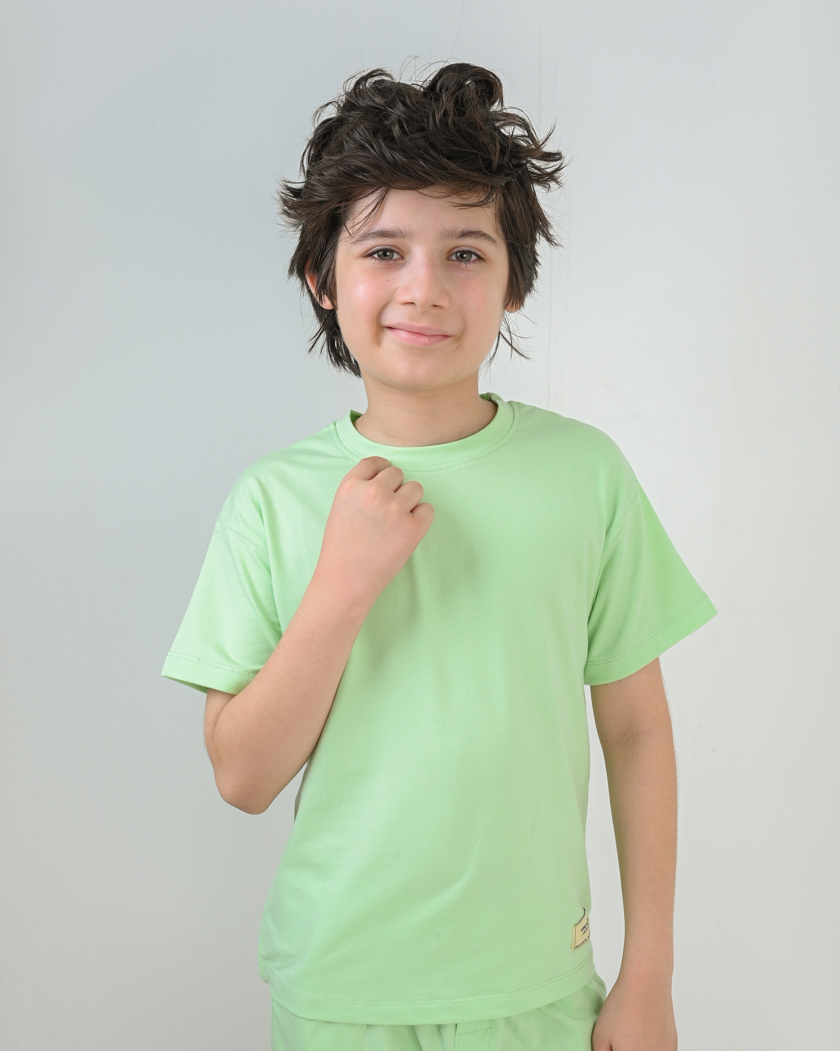 Neon Green T-Shirt & Short Set - Oversized - Cotton Lycra