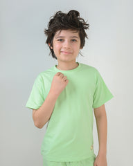 Neon Green T-Shirt & Short Set - Oversized - Cotton Lycra