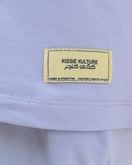 Light Purple T-Shirt & Short Set - Oversized - Cotton Lycra