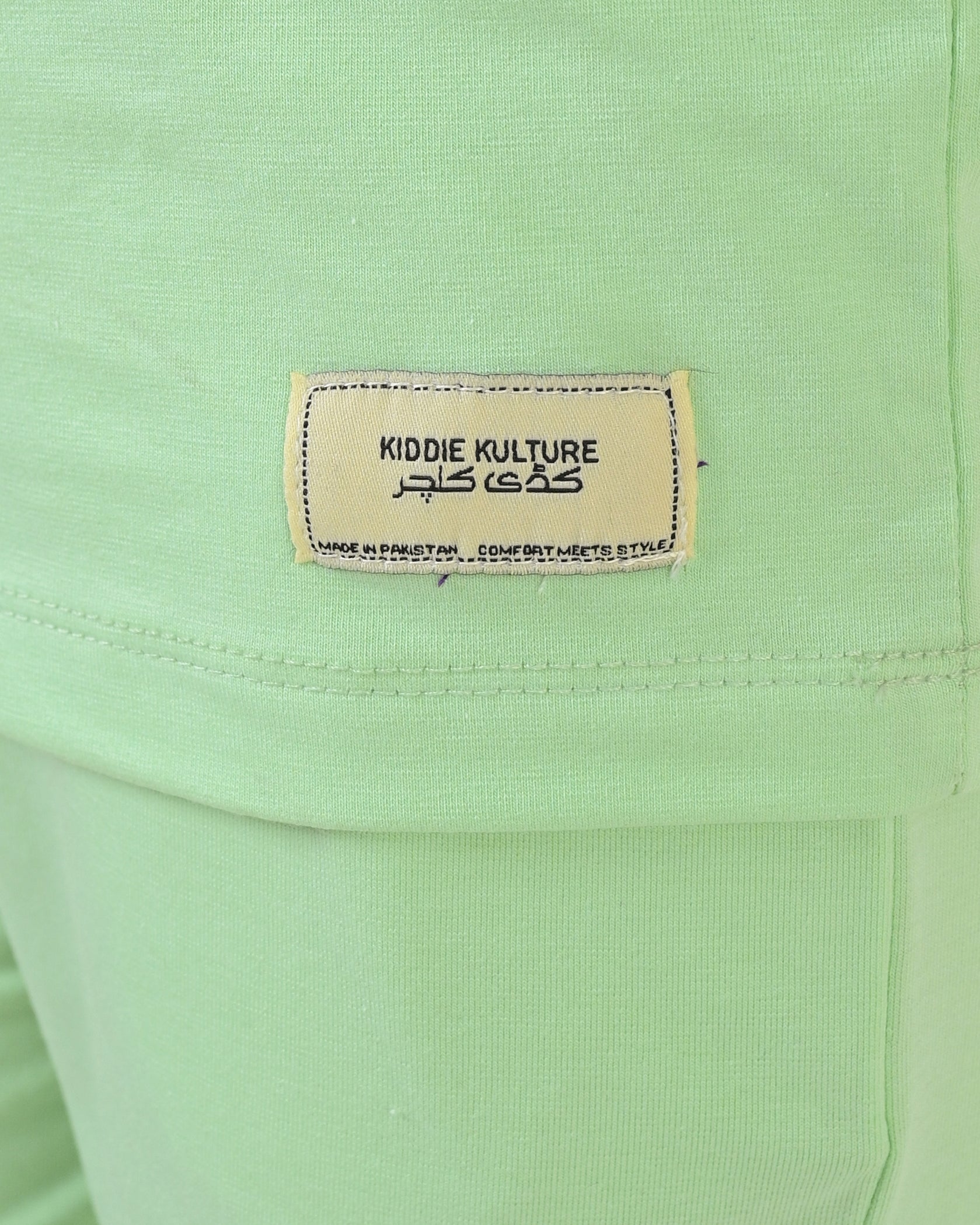 Regular Fit Neon Green Co-Ord Set – Cotton Lycra T-Shirt & Shorts