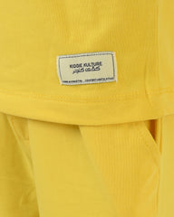 Regular Fit Yellow Co-Ord Set – Cotton Lycra T-Shirt & Shorts