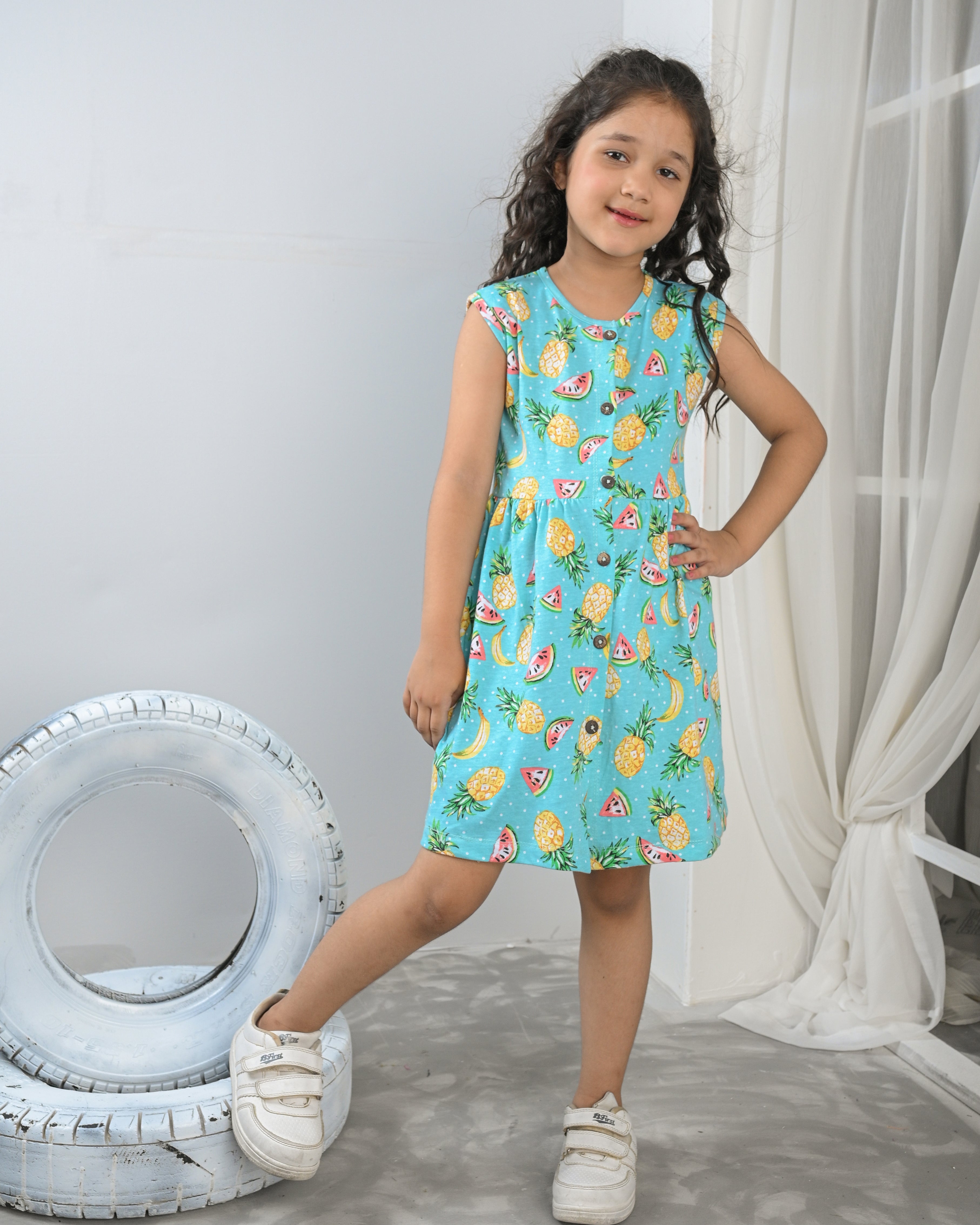 Pineapple & Watermelon Frock – Cotton Jersey
