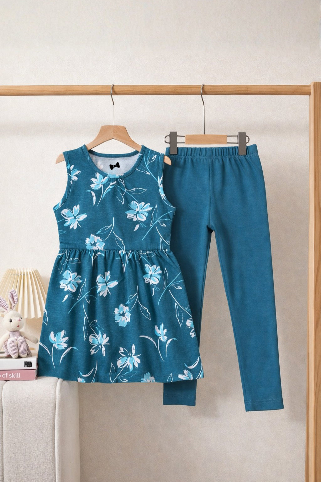 Floral Breeze Outfit | Top + Lycra Legging Set