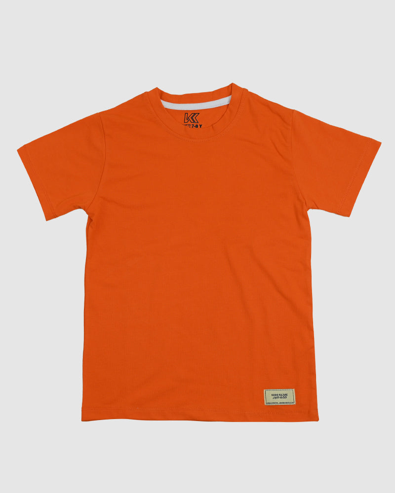 Oversized Orange Co-Ord Set – Cotton Lycra T-Shirt & Shorts Combo