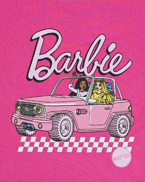 3pcs Graphic Crew Neck T-Shirt Set - Black / Light Pink / Dark Pink