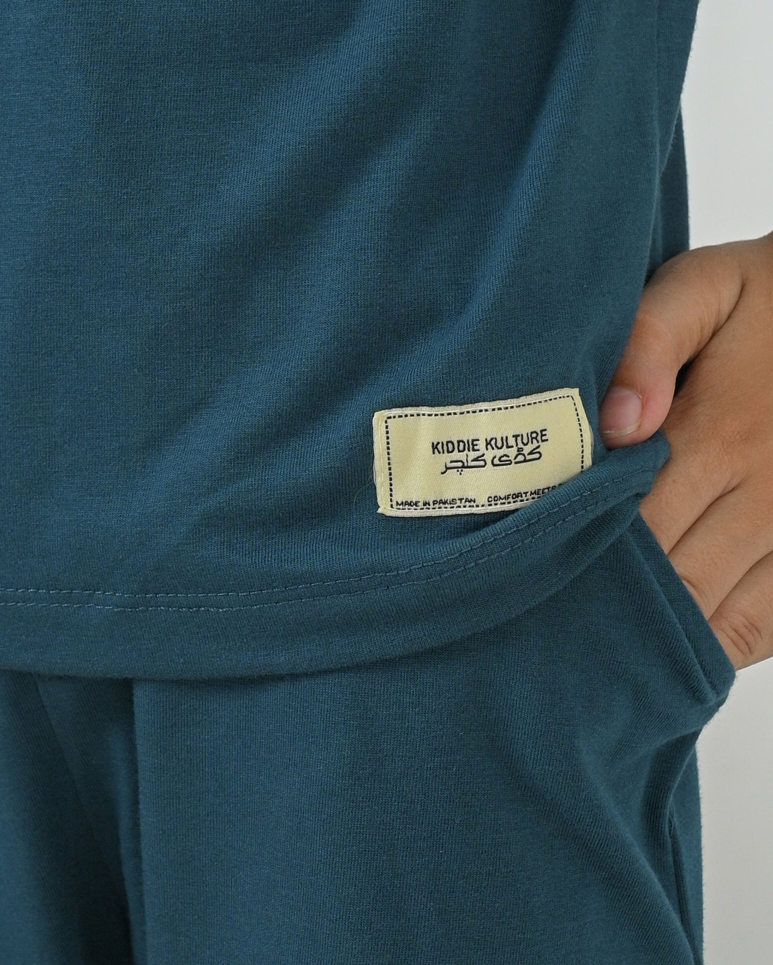 Regular Fit Teal Co-Ord Set – Cotton Lycra T-Shirt & Shorts