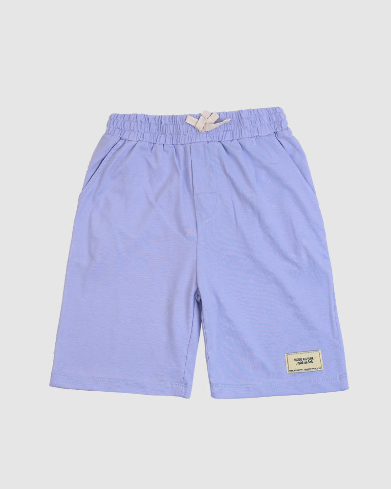 Light Purple T-Shirt & Short Set - Oversized - Cotton Lycra