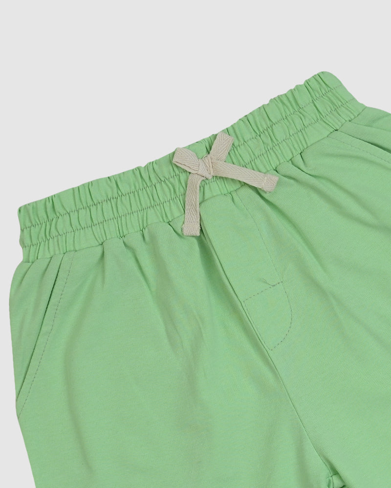 Neon Green T-Shirt & Short Set - Oversized - Cotton Lycra