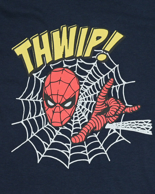 Web Printed Kids' Navy T-Shirt