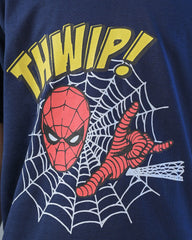 Web Printed Kids' Navy T-Shirt