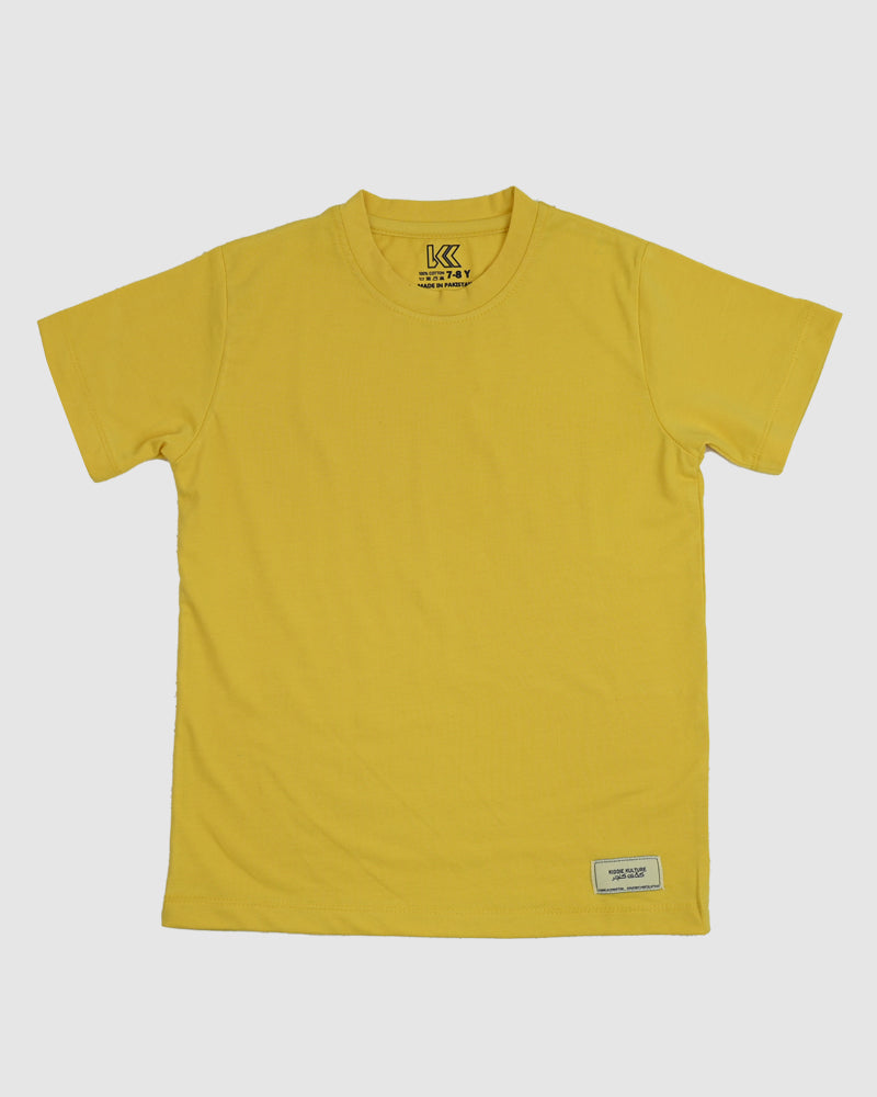 Oversized Yellow Co-Ord Set – Cotton Lycra T-Shirt & Shorts Combo