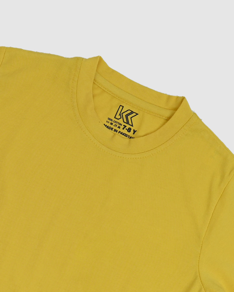 Yellow T-Shirt & Short Set - Oversized - Cotton Lycra